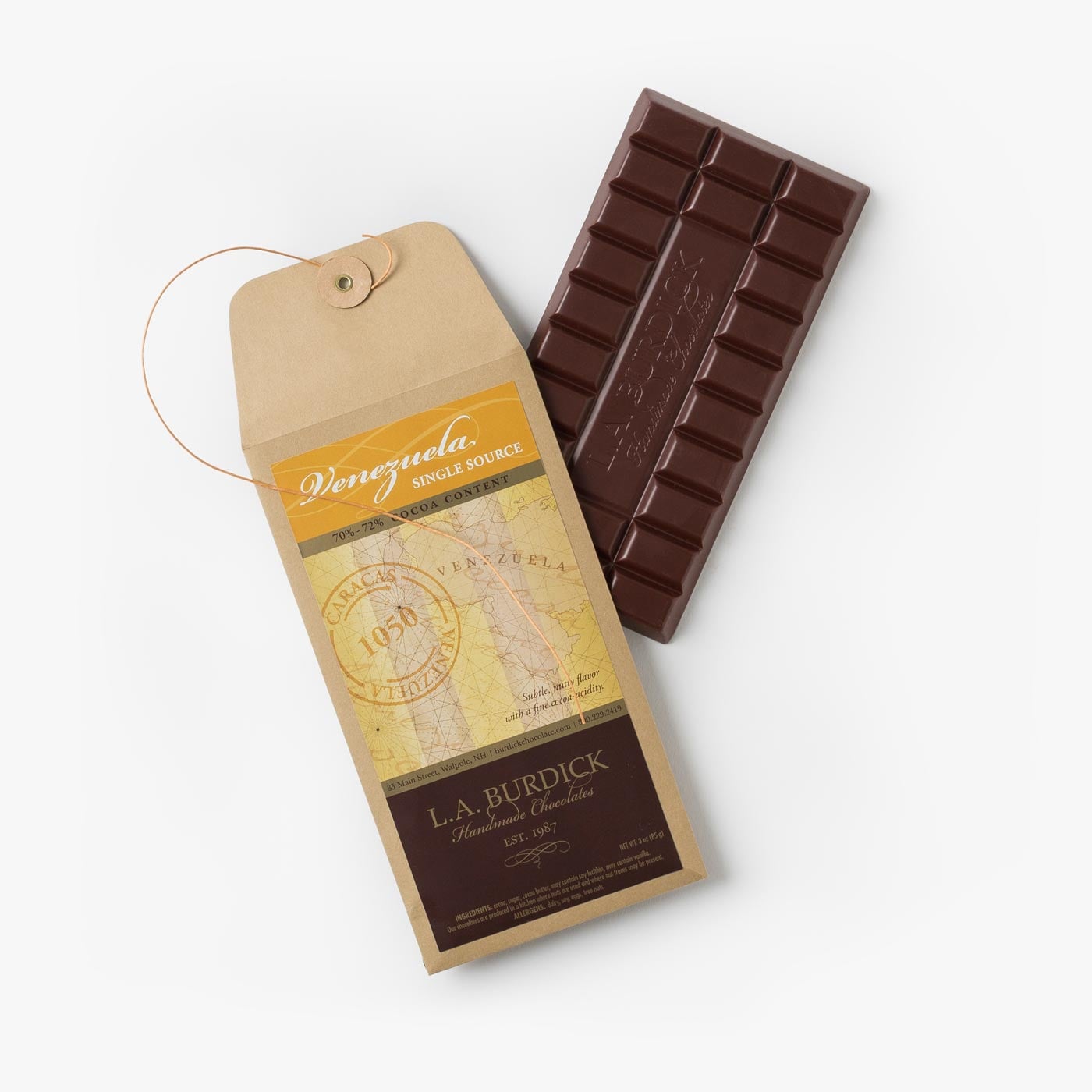 Single Source Venezuela Dark Chocolate Bar, 70%-72%